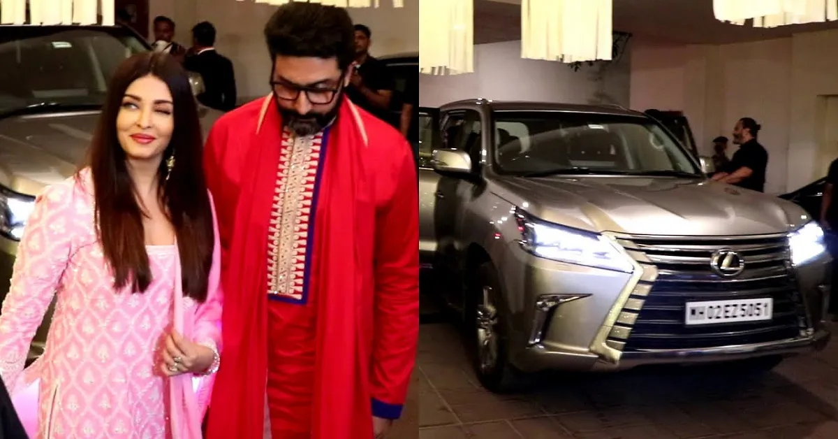 Abhishek Bachchan & Aishwarya Rai spotted in a 3 crore rupee Lexus LX 570 [Video]