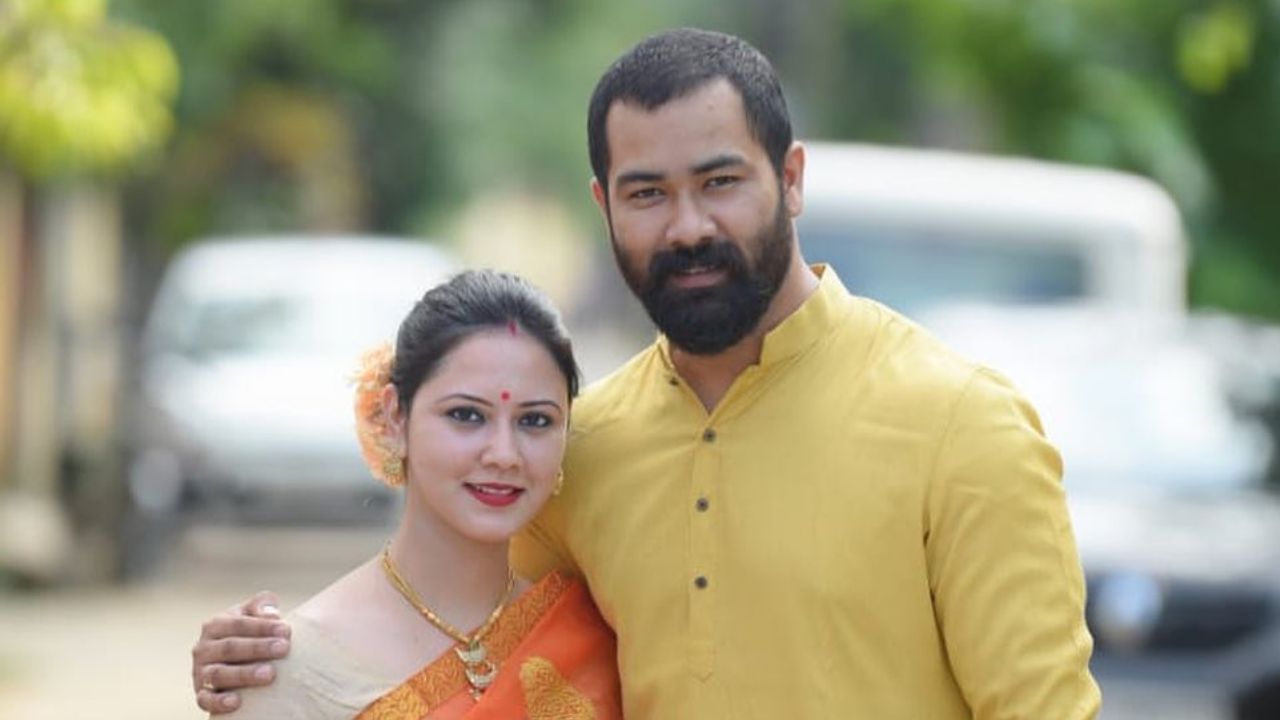 Diganta Hazarika: Rising Star of Assamese Cinema & Model 12 Diganta Hazarika with his wife Eshika Rajkhowa